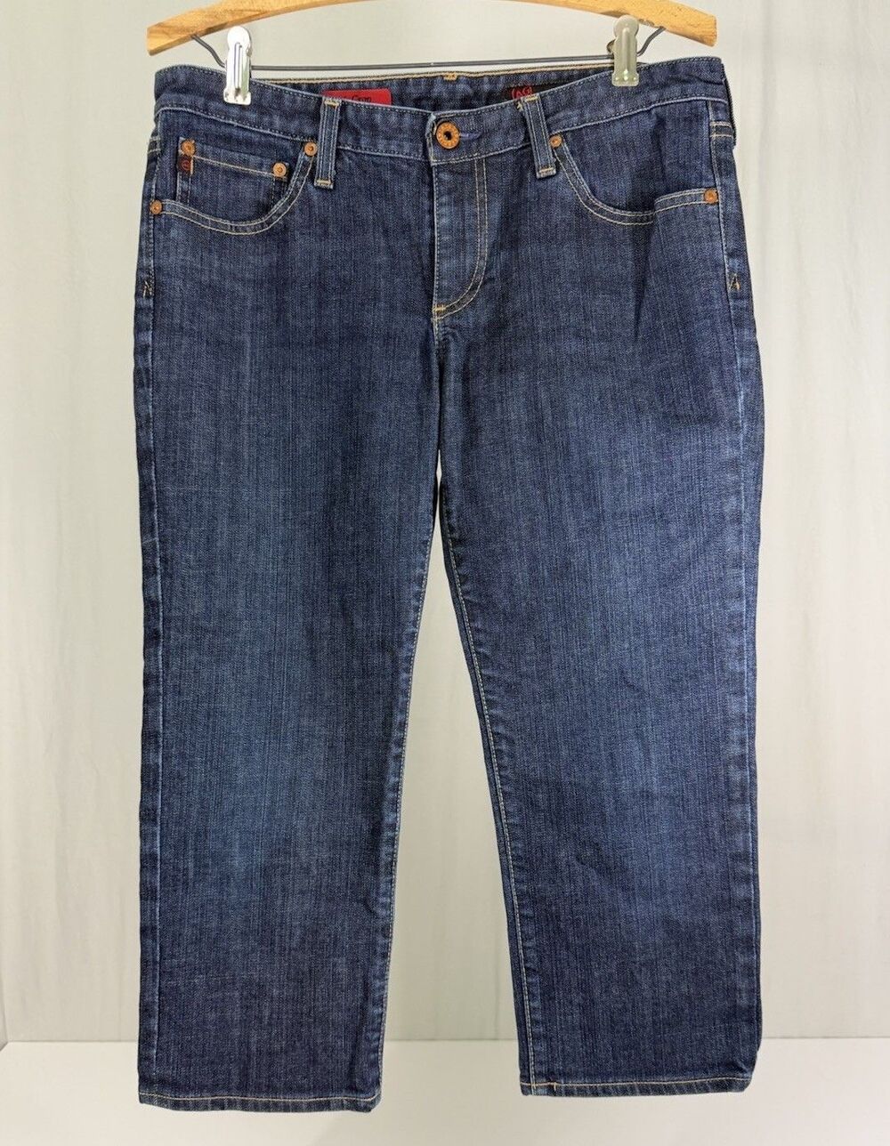 AG Adriano Goldschmied Jeans Womens Size 30R Cropped Bark Wash Model Off Duty
